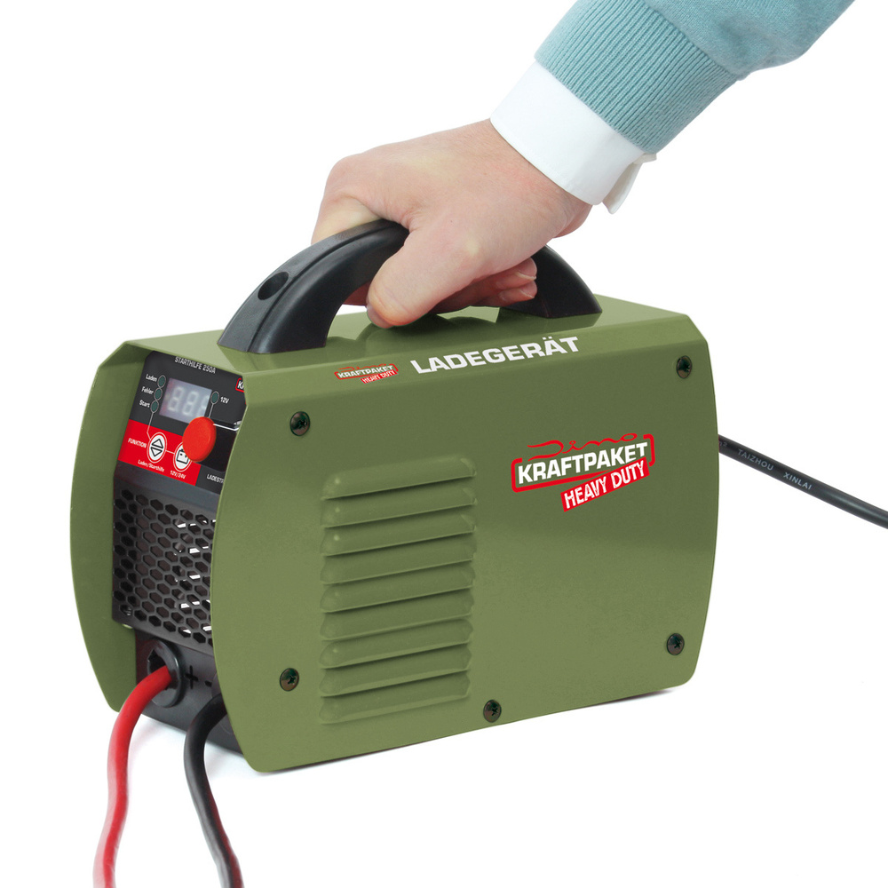 Dino KRAFTPAKET Kfz-Batterielade-/Starthilfegerät, 12/24 V, 1-40 A Ladestrom, 250 A Starthilfestrom