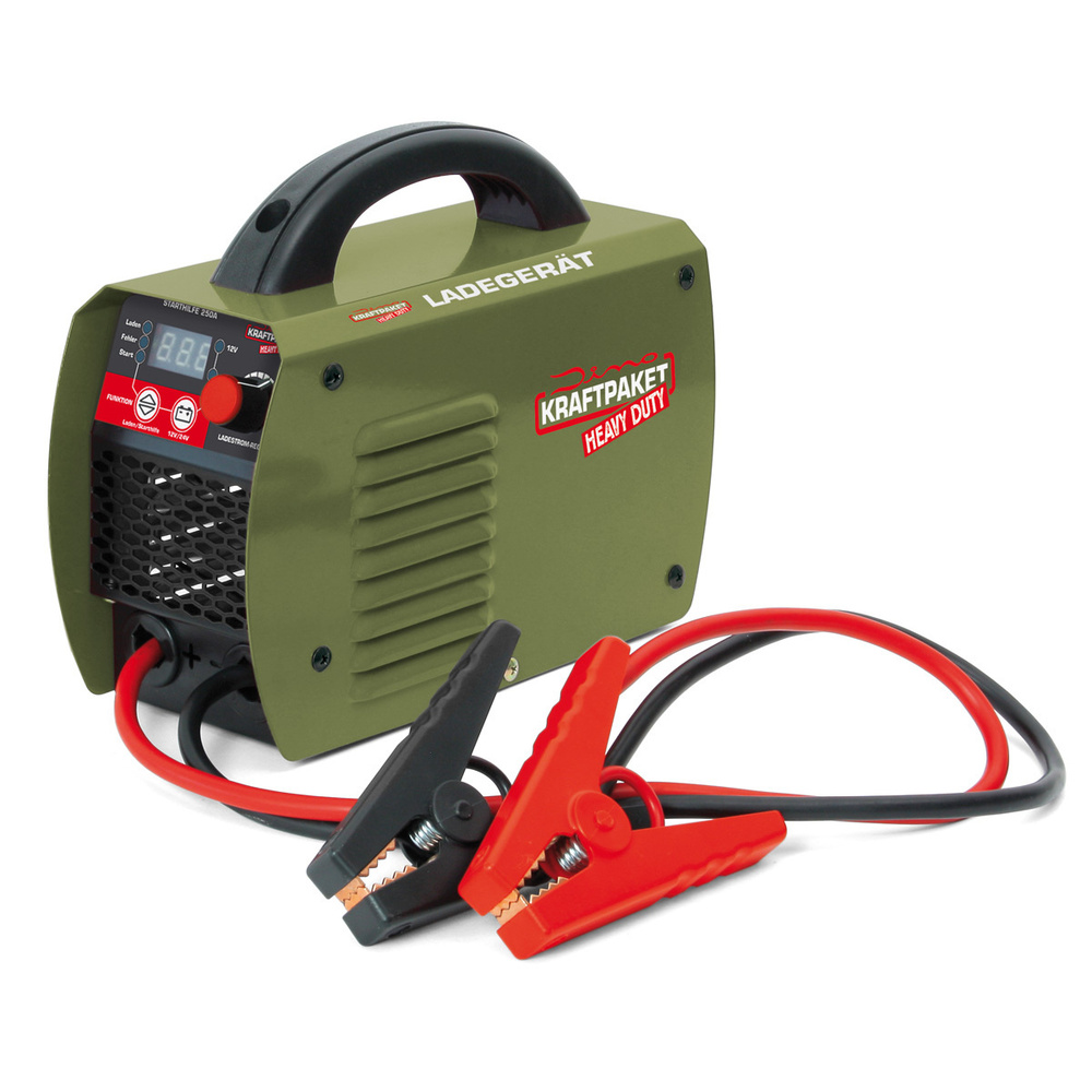 Dino KRAFTPAKET Kfz-Batterielade-/Starthilfegerät, 12/24 V, 1-40 A Ladestrom, 250 A Starthilfestrom