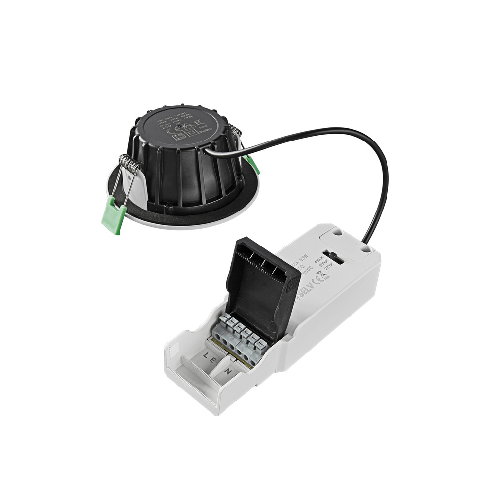 HEITRONIC 8,5-W-LED-Einbaustrahler DL8002, Farbtemperatur einstellbar, schwenkbar, dimmbar, IP65