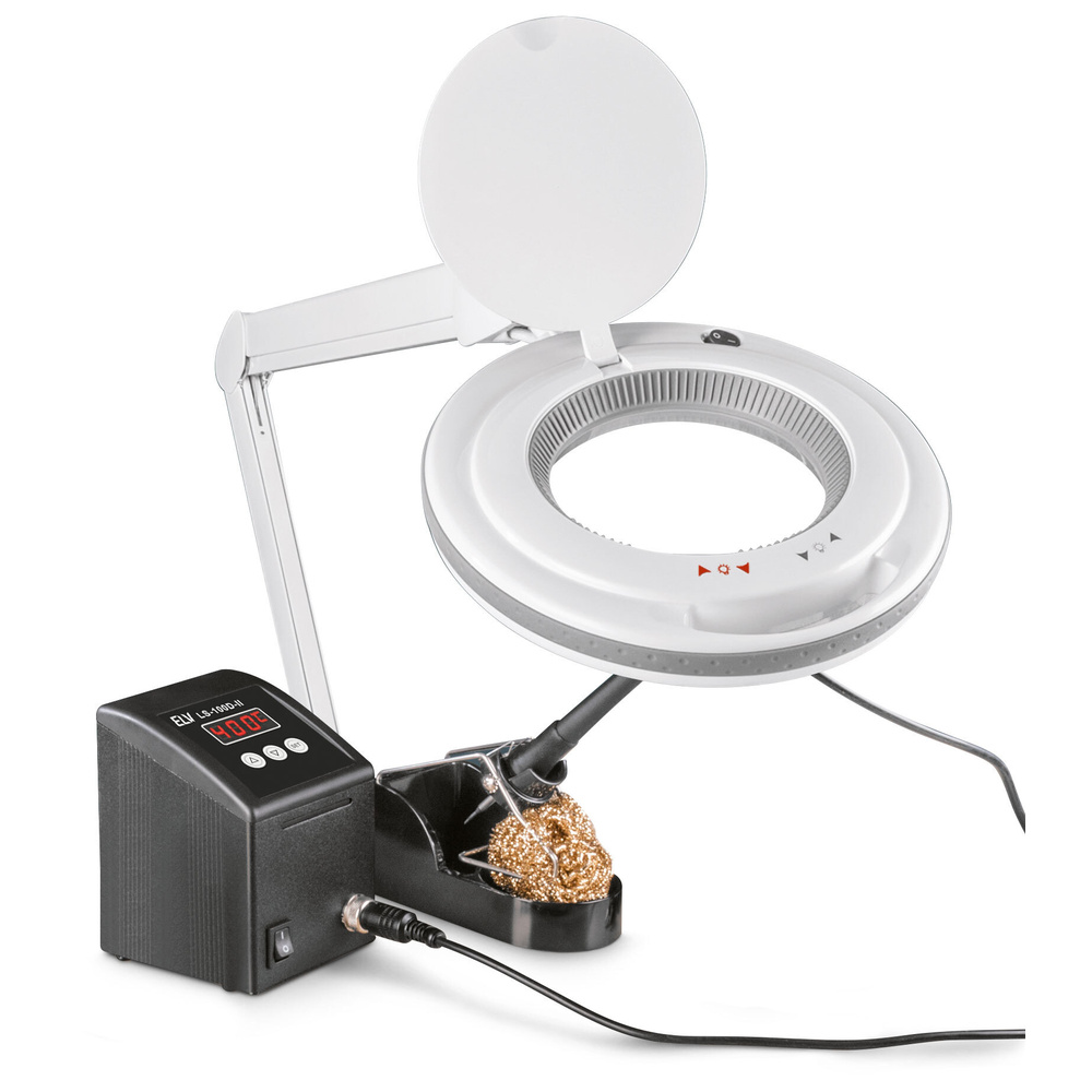 ELV Set: ELV digitale Lötstation LS-100D-II und ELV LED-Lupenleuchte