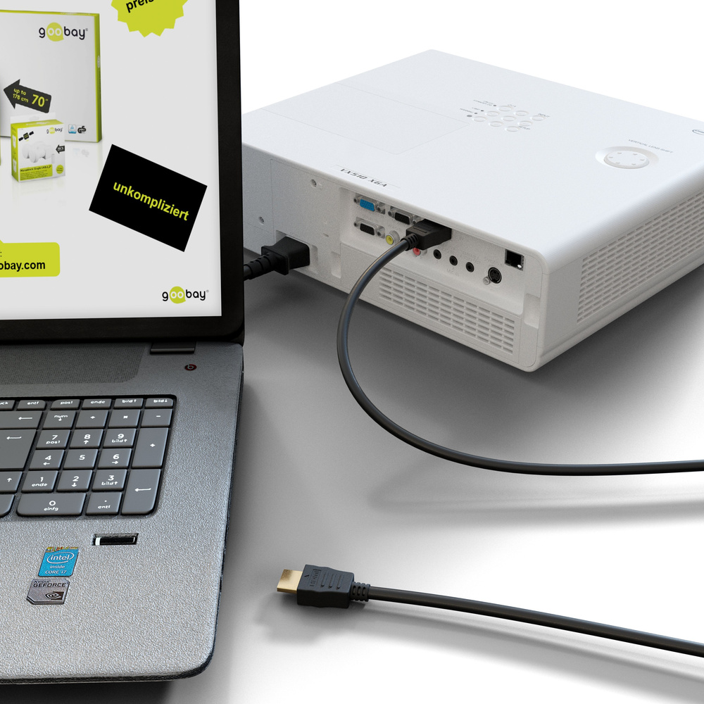 goobay Ultra-High-Speed-HDMI-Kabel, HDMI 2.1, HDCP 2.2, 8K@60Hz, 4K@120Hz, 0,5 m