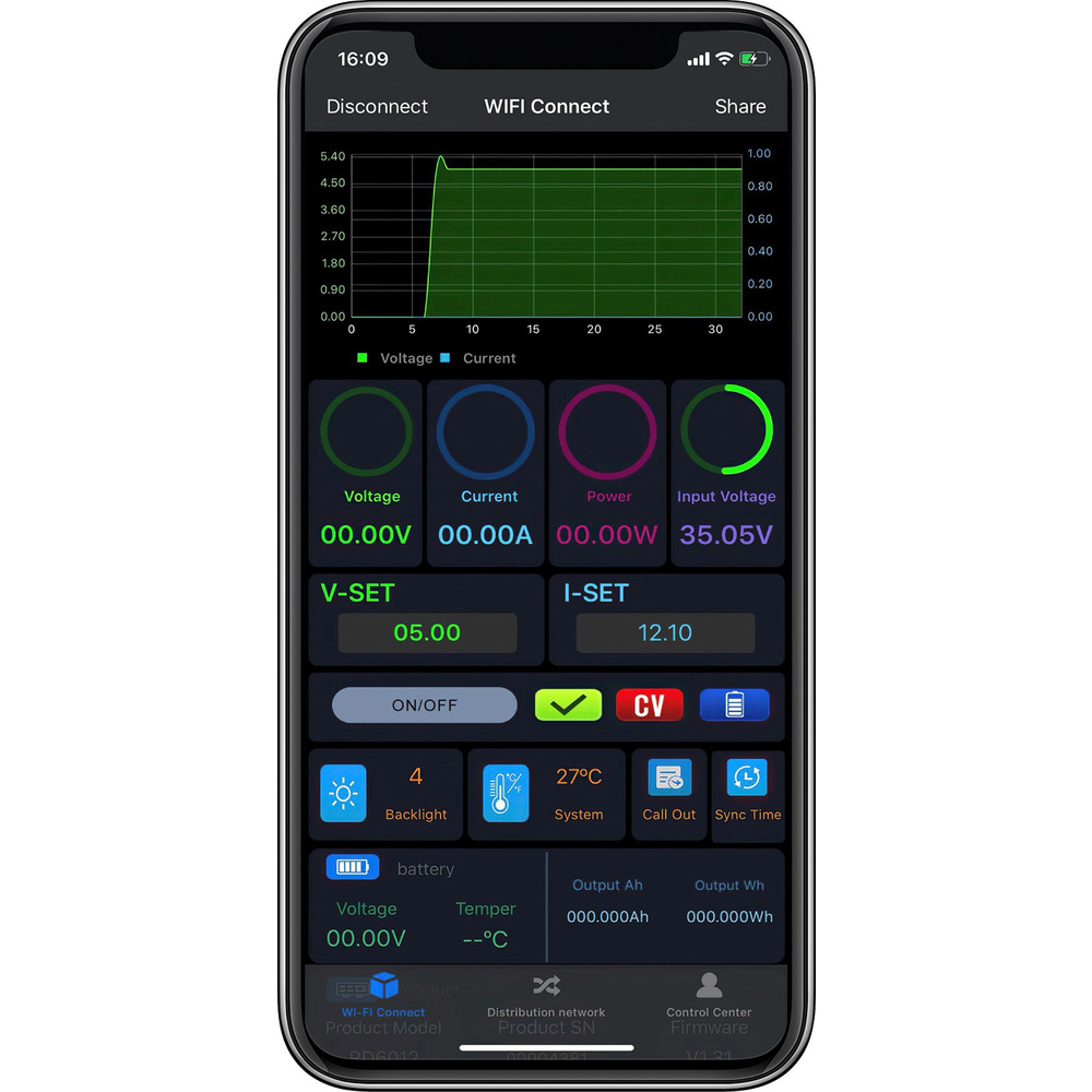 Joy-IT Programmierbares Labornetzteil JT-RD6012 Komplettgerät, 0-60 V/0-12 A, max. 720 W
