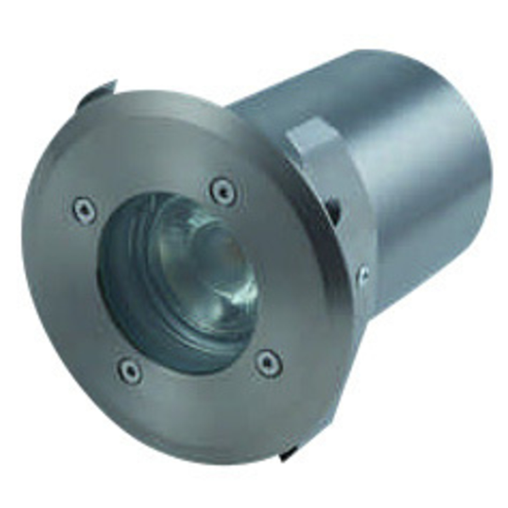 HEITRONIC Bodeneinbaustrahler Brandenburg, GU10-Fassung, V2A-Edelstahlblende, durchschleifbar, rund