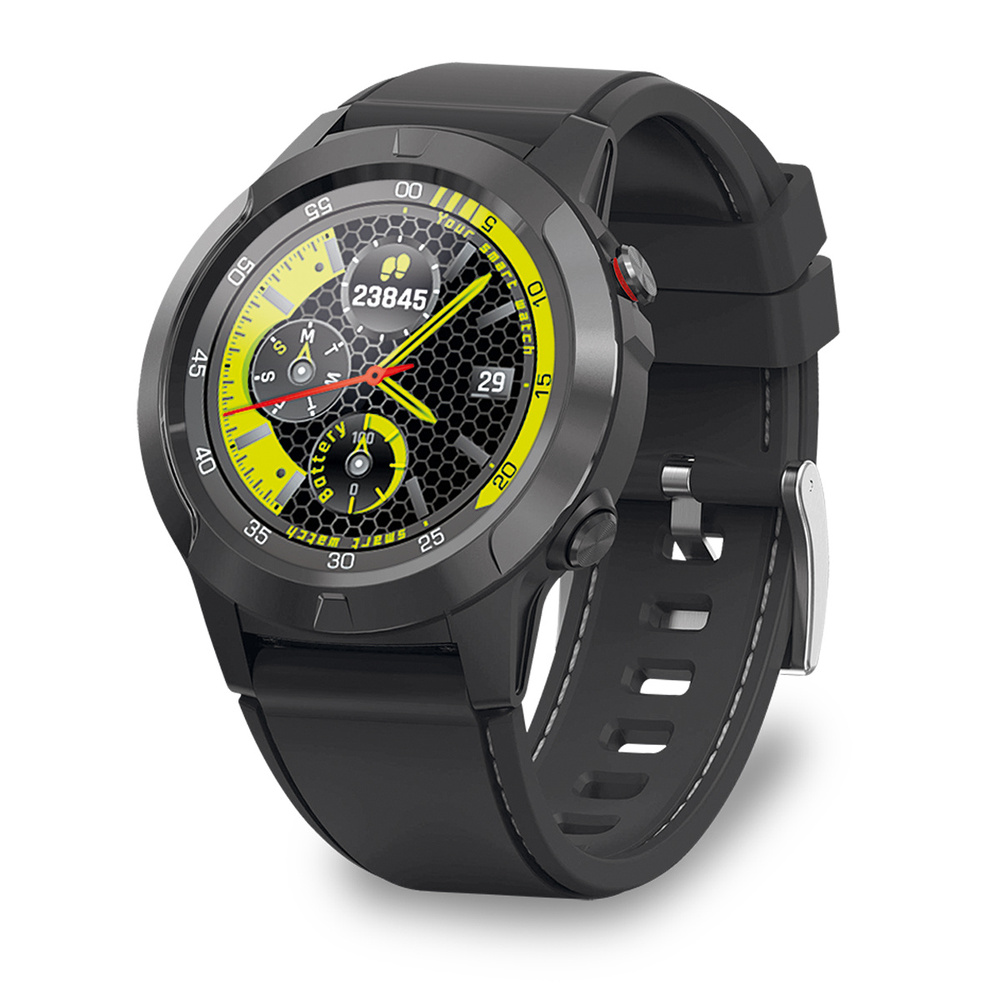 FontaFit Smartwatch 600CH "EXPLOR", schwarz, mit GPS-Modul, Schlafüberwachung, IP67