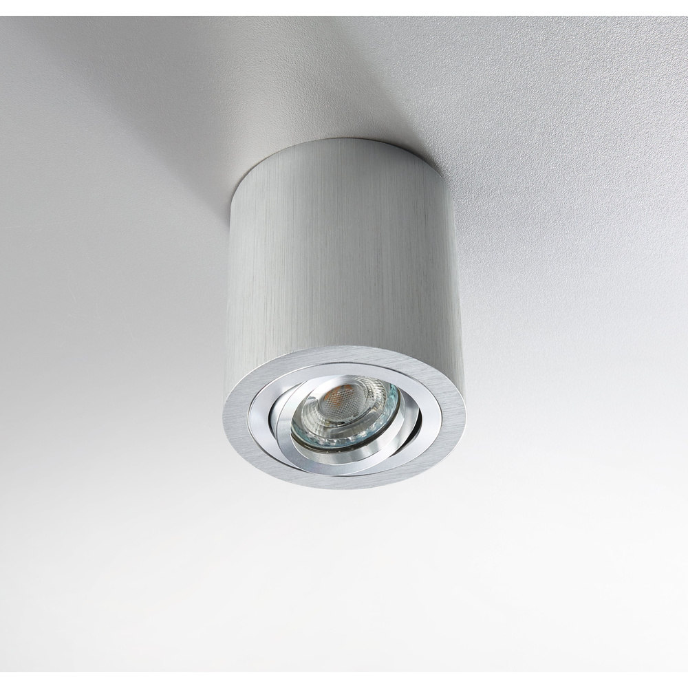 HEITRONIC Aufbaufassung ADL9301 für GU10, schwenk- und drehbar, Aluminium