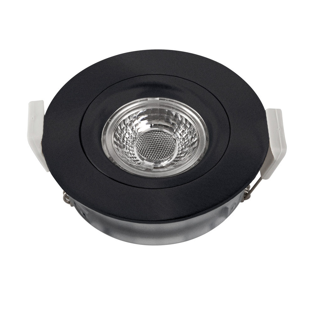 HEITRONIC 7-W-LED-Einbaustrahler DL6809, dimmbar, schwenk- und drehbar, IP44, schwarz