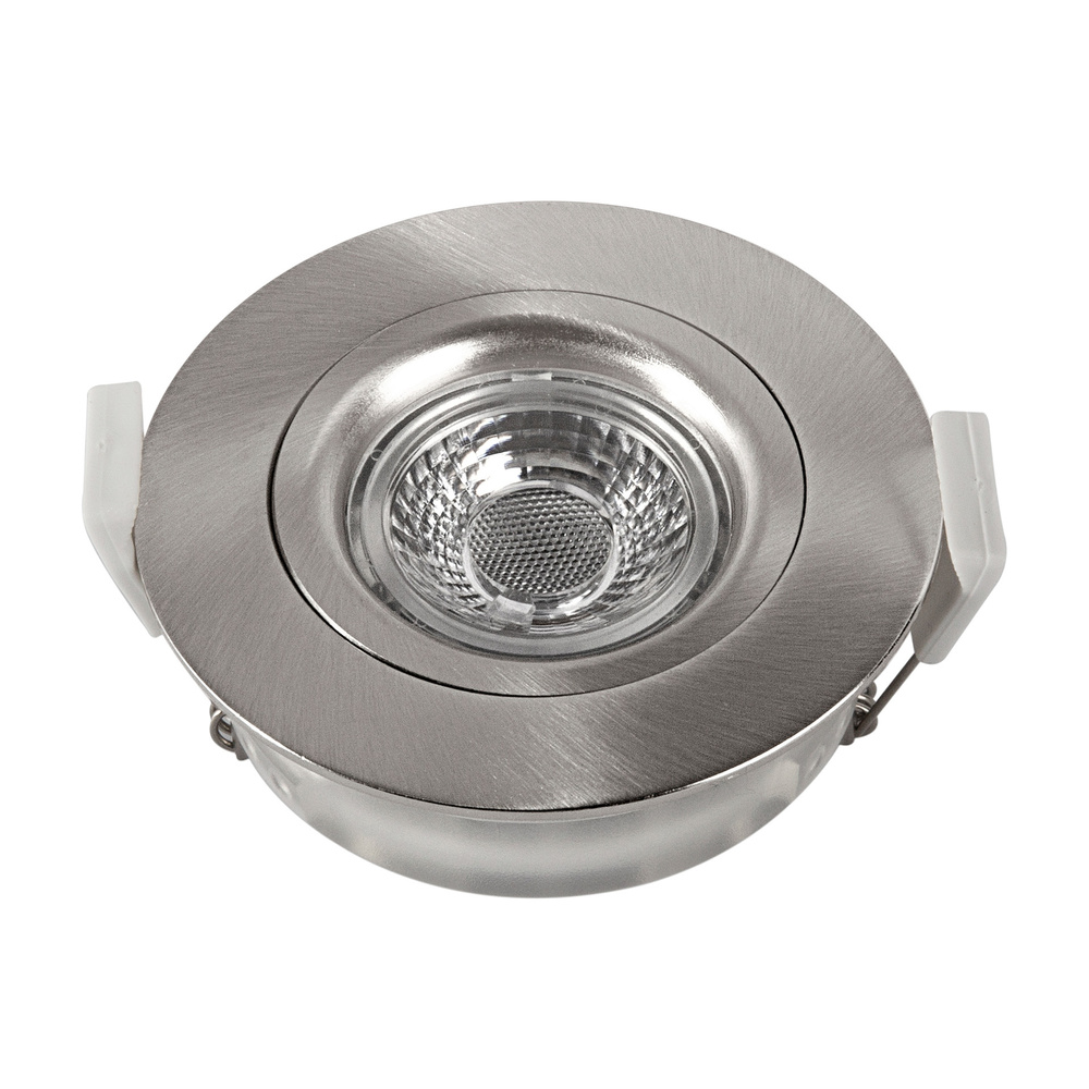 HEITRONIC 7-W-LED-Einbaustrahler DL6809, dimmbar, schwenk- und drehbar, IP44, nickel-matt