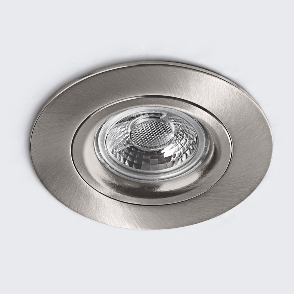 HEITRONIC 7-W-LED-Einbaustrahler DL6809, dimmbar, schwenk- und drehbar, IP44, nickel-matt