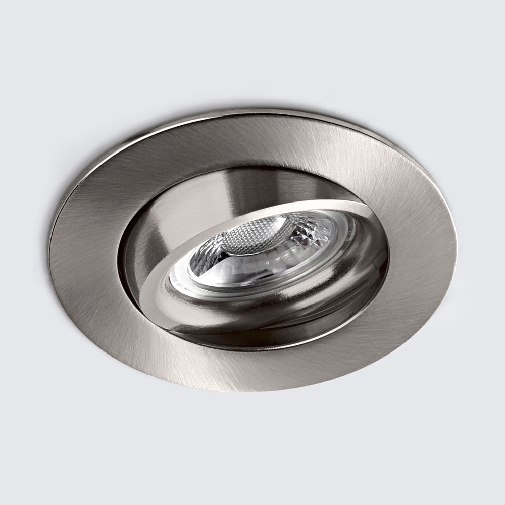 HEITRONIC 7-W-LED-Einbaustrahler DL6809, dimmbar, schwenk- und drehbar, IP44, nickel-matt