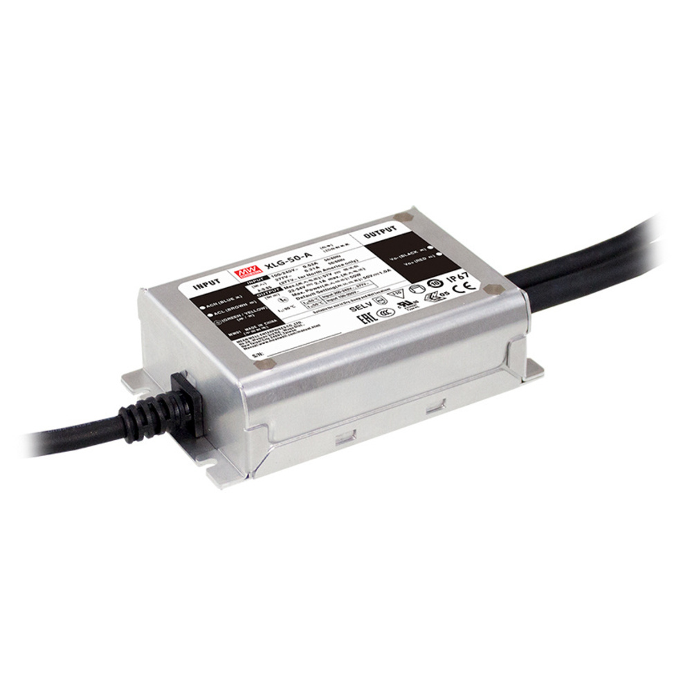 Mean Well Konstantstrom-Netzteil XLG-50-AB, 50 W, 1000 mA, 22 - 54 VDC dimmbar, IP67