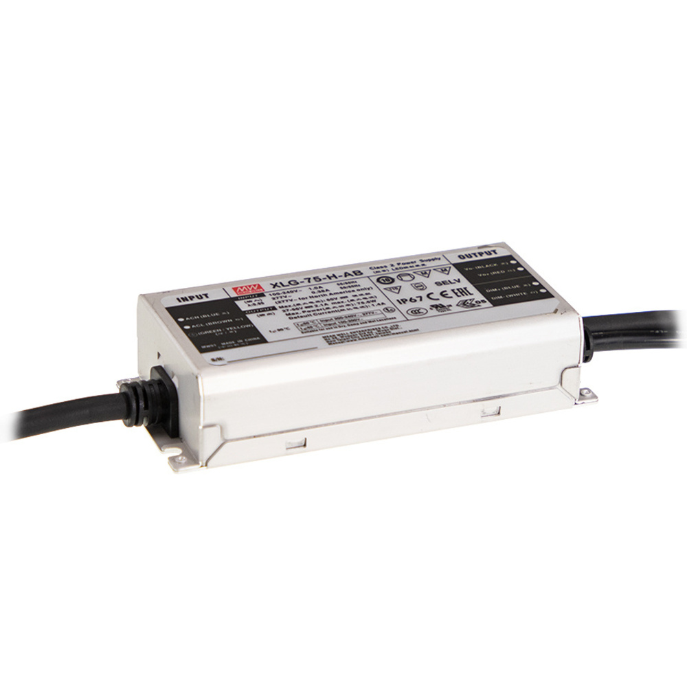 Mean Well Konstantstrom-Netzteil XLG-75-L-AB, 75 W, 700 mA, 53 - 107 VDC dimmbar, IP67