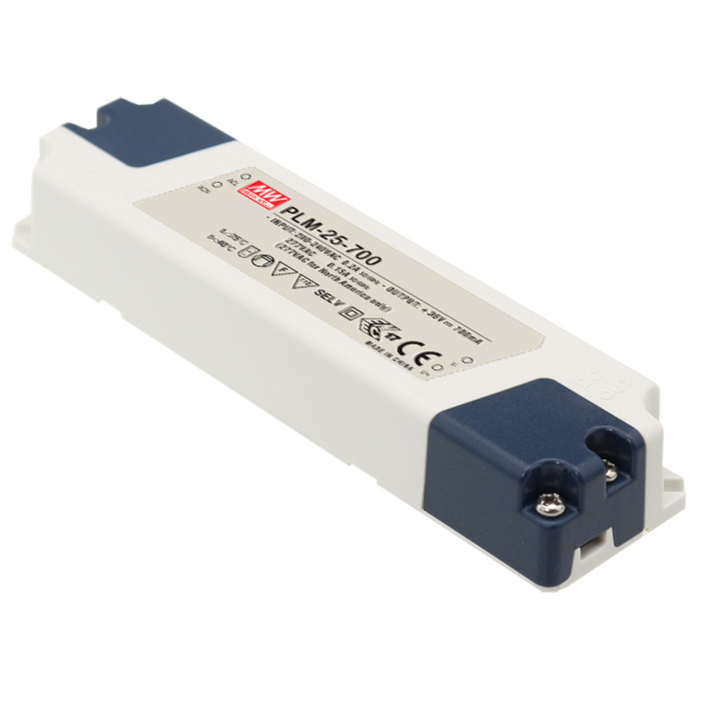 Mean Well Konstantstrom-Netzteil PLM-25-700, 25 W, 700 mA, 30 - 50 V, dimmbar, IP30