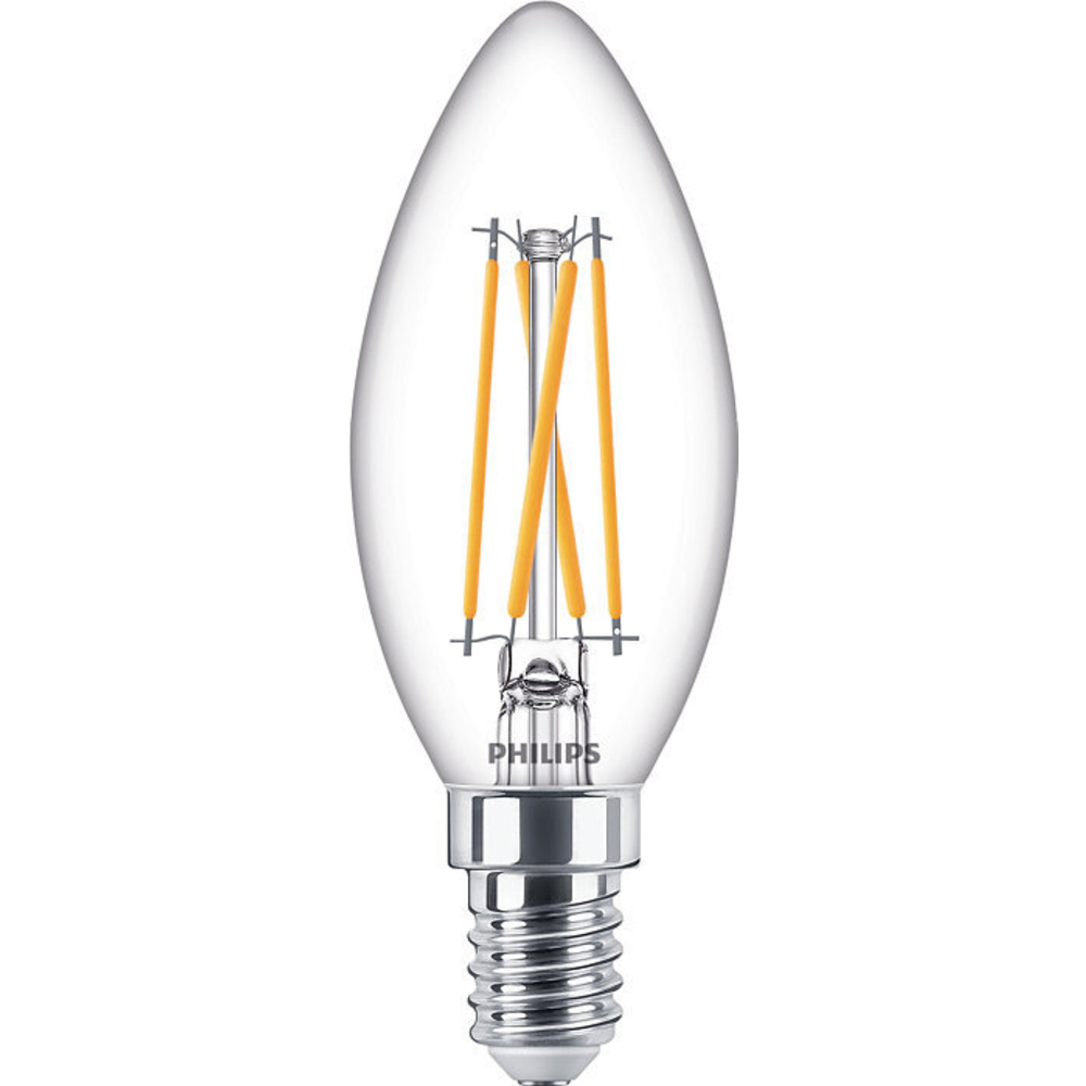 Philips 4,5-W-LED-Kerzenlampe Classic LEDcandle, 470 lm, dimmbar, warmweiß