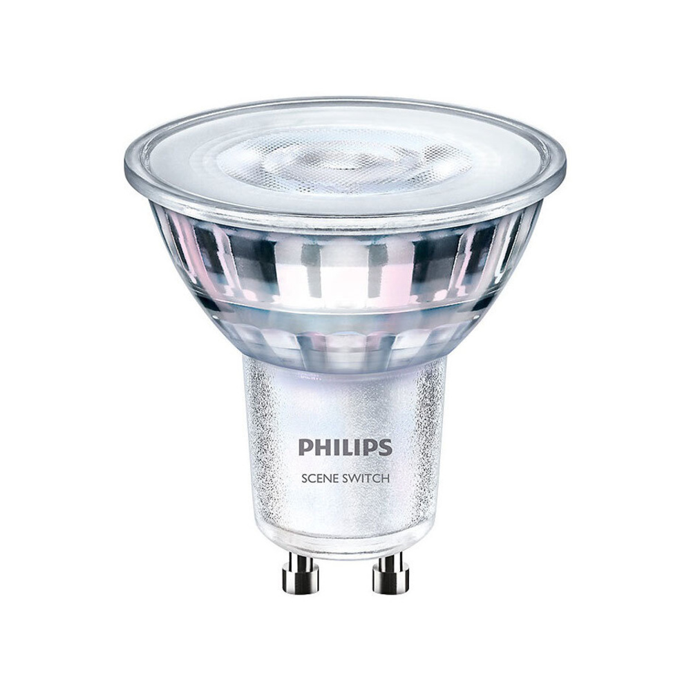 Philips 5-W-GU10-LED-Lampe LEDspot Sceneswitch, 345 lm, dimmbar, warmweiß