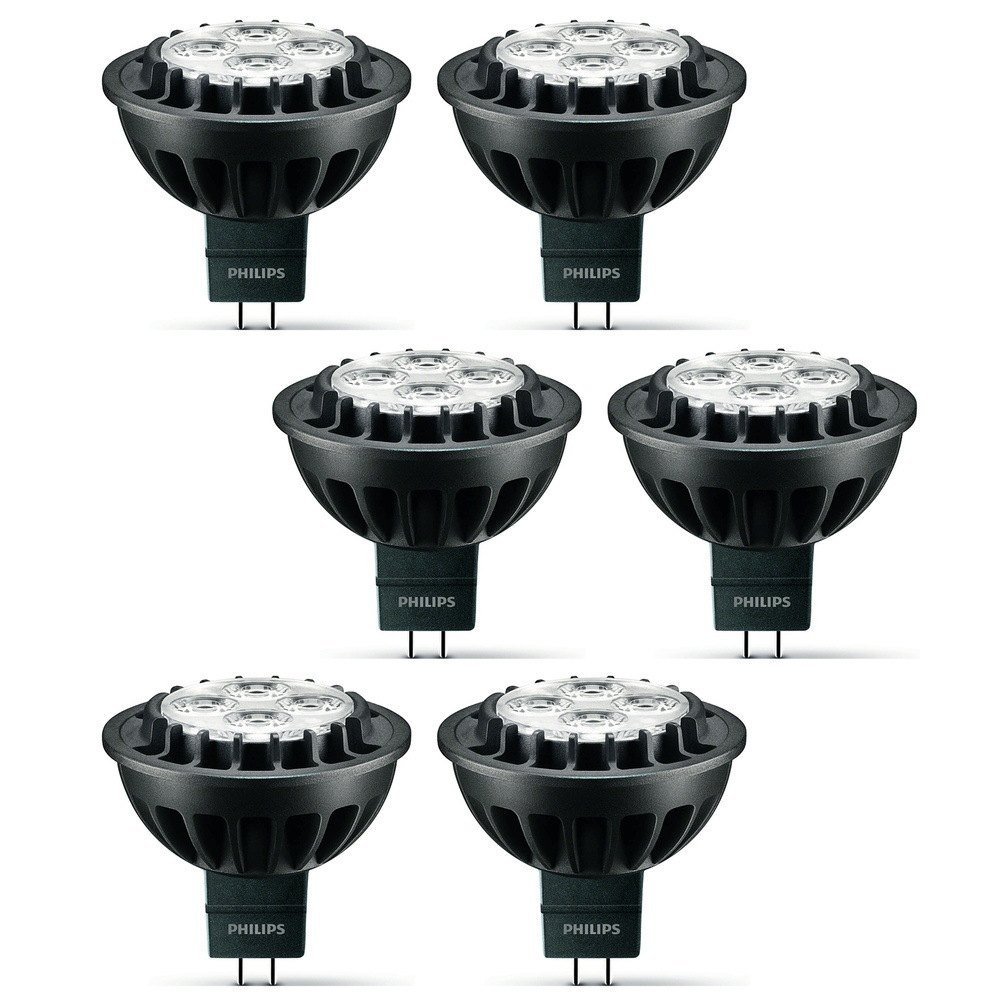 Philips 6er-Spar-Set 7-W-GU5.3-LED-Lampe Master LEDspot LV, 420 lm, dimmbar, warmweiß