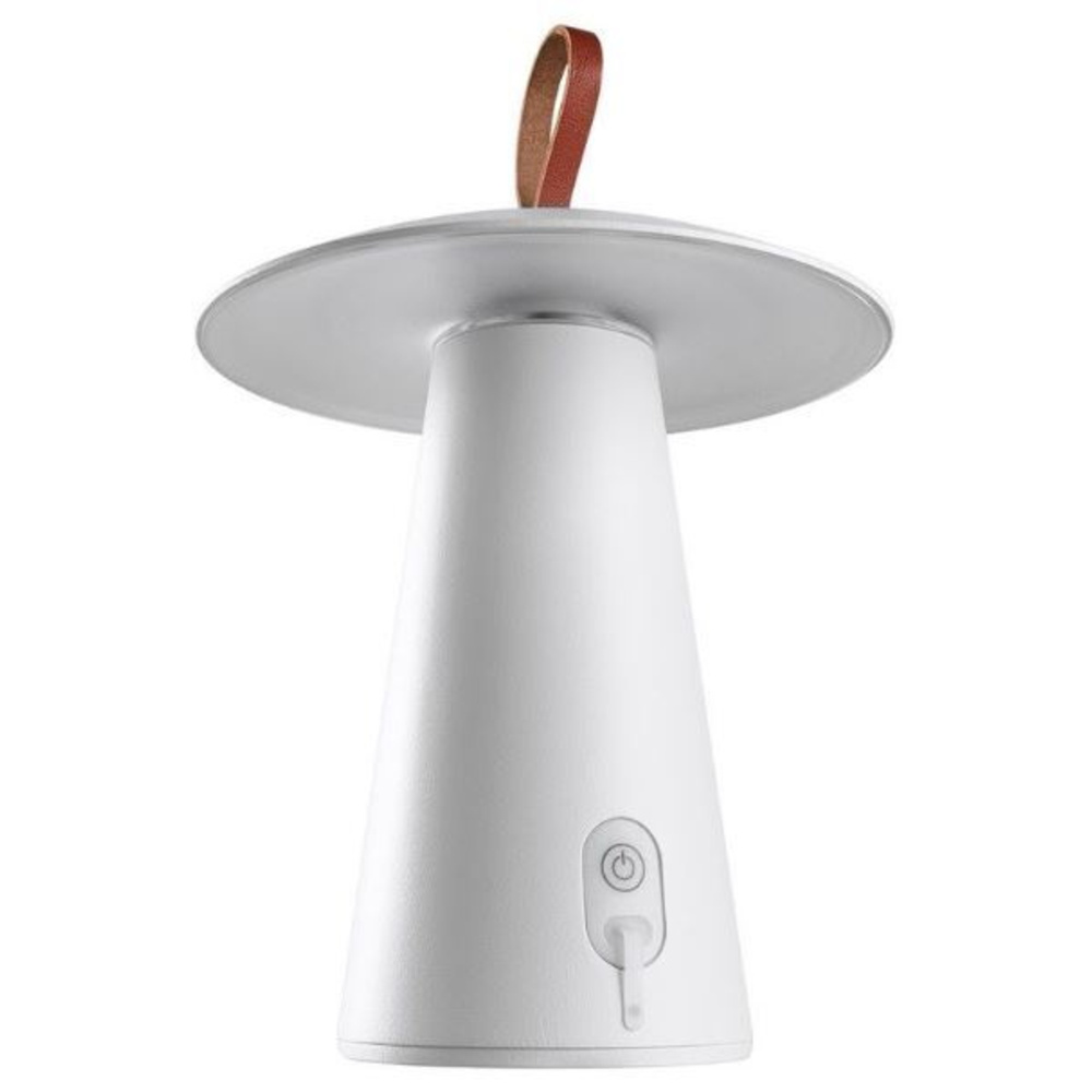 HEITRONIC Light2Go Akku-LED-Tischleuchte Mushroom, 3-stufig dimmbar, IP54, weiß