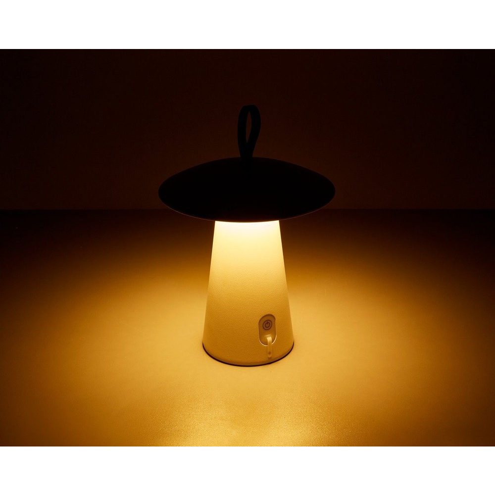 HEITRONIC Light2Go Akku-LED-Tischleuchte Mushroom, 3-stufig dimmbar, IP54, weiß