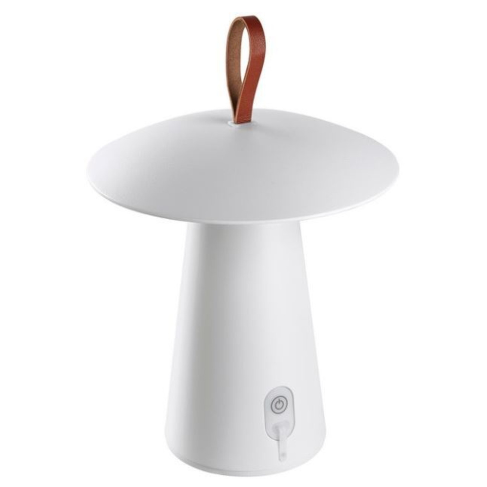 HEITRONIC Light2Go Akku-LED-Tischleuchte Mushroom, 3-stufig dimmbar, IP54, weiß