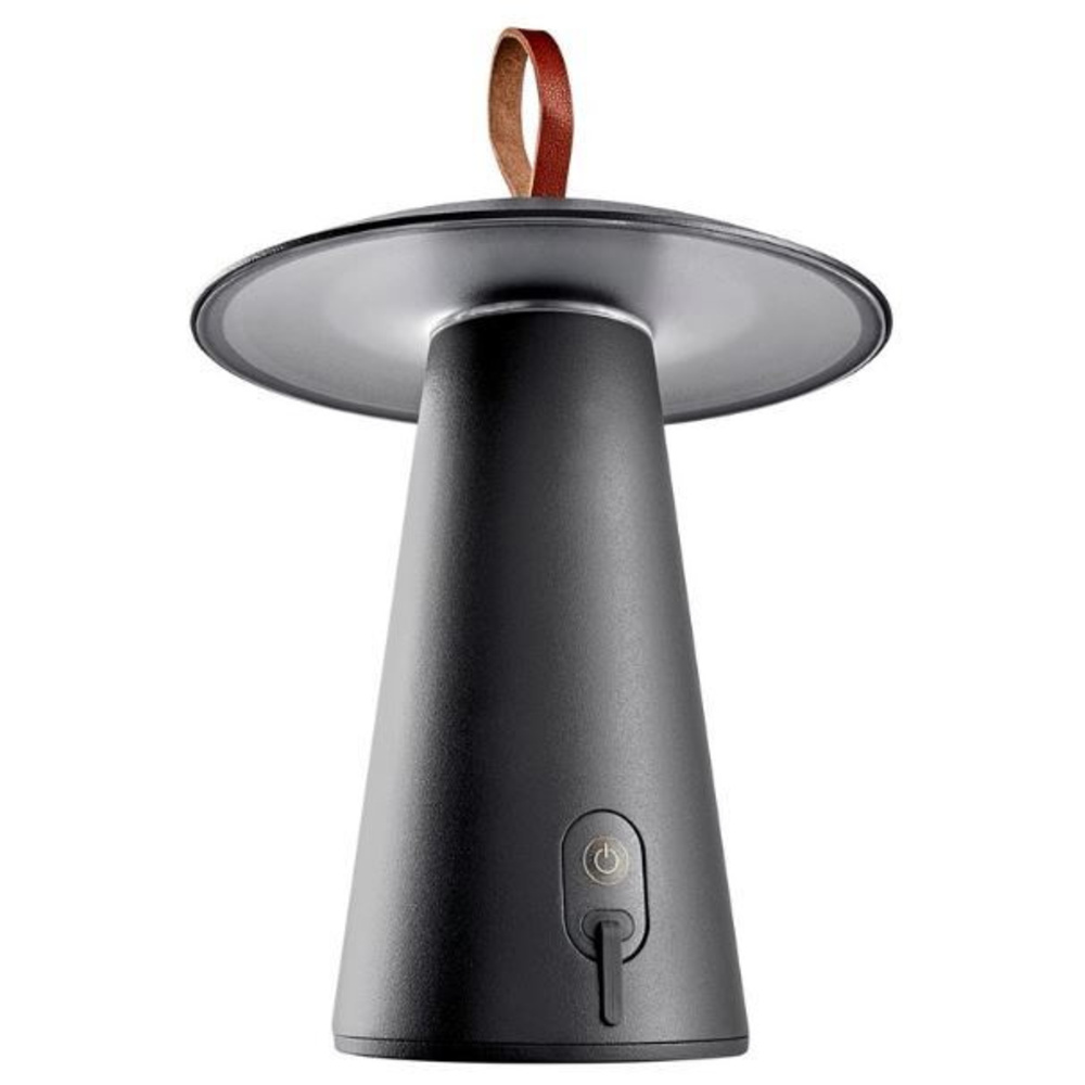HEITRONIC Light2Go Akku-LED-Tischleuchte Mushroom, 3-stufig dimmbar, IP54, anthrazit