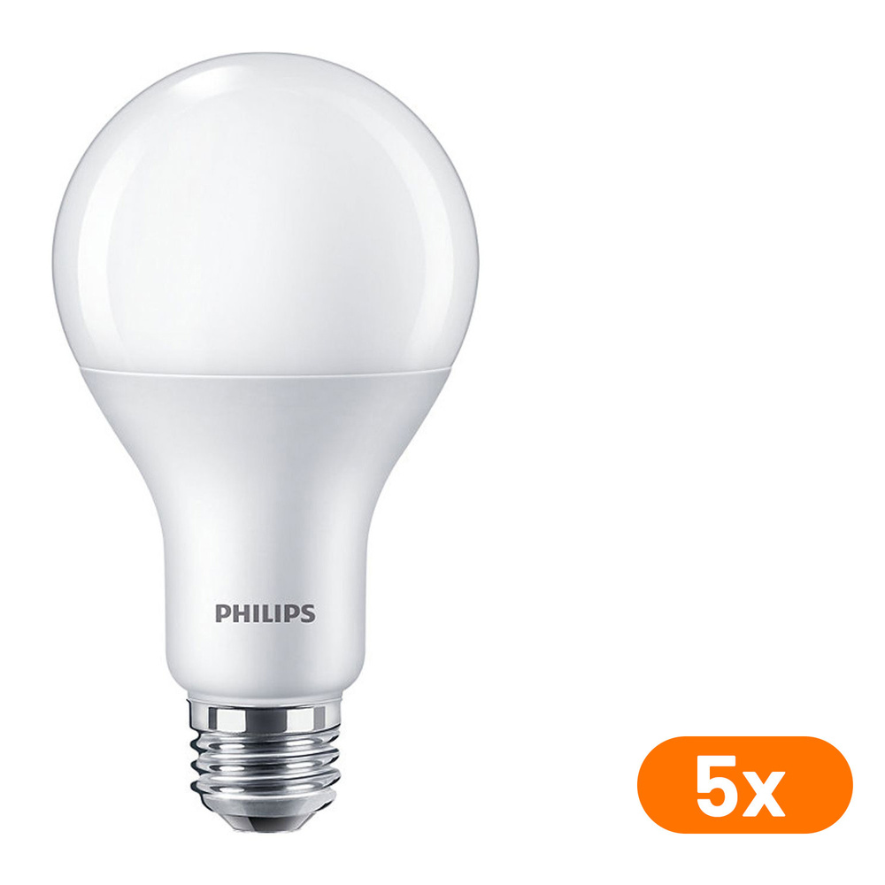 Philips 5er-Spar-Set 16-W-LED-Lampe CorePro LEDbulb, E27, 1521 lm, dimmbar, warmweiß