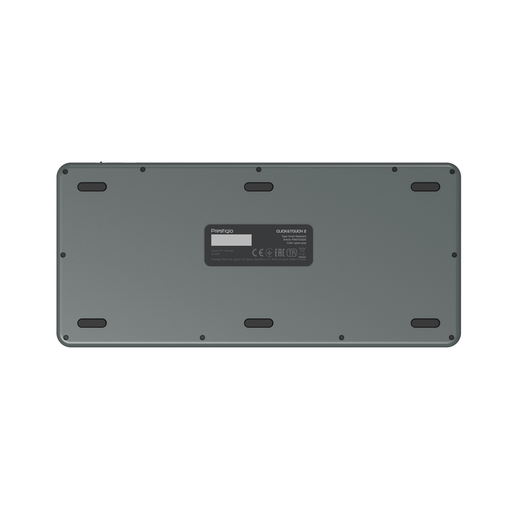 Prestigio 4-in-1-Tastatur Click&Touch 2, mit Touchpad-Tastensteuerung, grau
