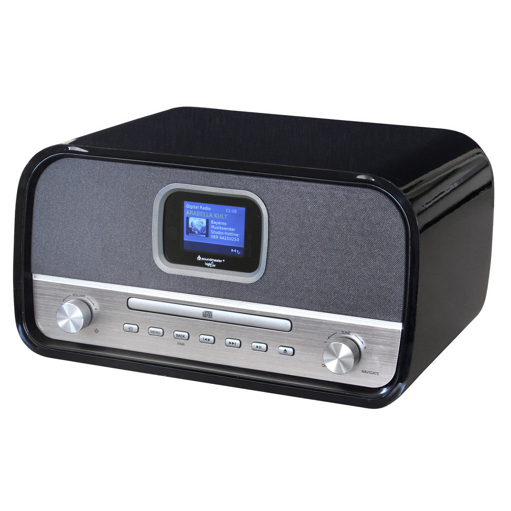 Soundmaster Stereo-Musikcenter DAB970SW, DAB+/UKW, Bluetooth, CD-Player, 30-W-RMS