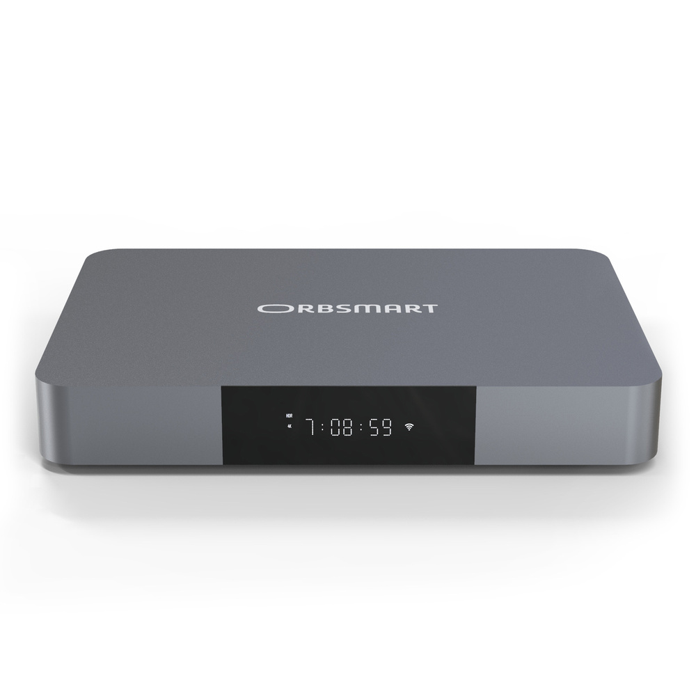 Orbsmart Android Mini-PC R81, Android 9.0, 4K, Blu-Ray-/3D-Unterstützung, HDR10+, mit LED-Display