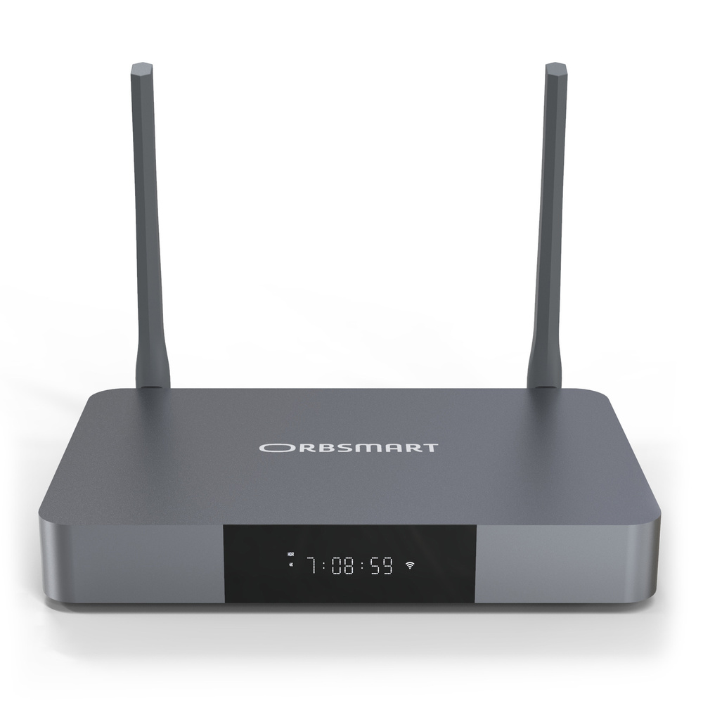 Orbsmart Android Mini-PC R81, Android 9.0, 4K, Blu-Ray-/3D-Unterstützung, HDR10+, mit LED-Display