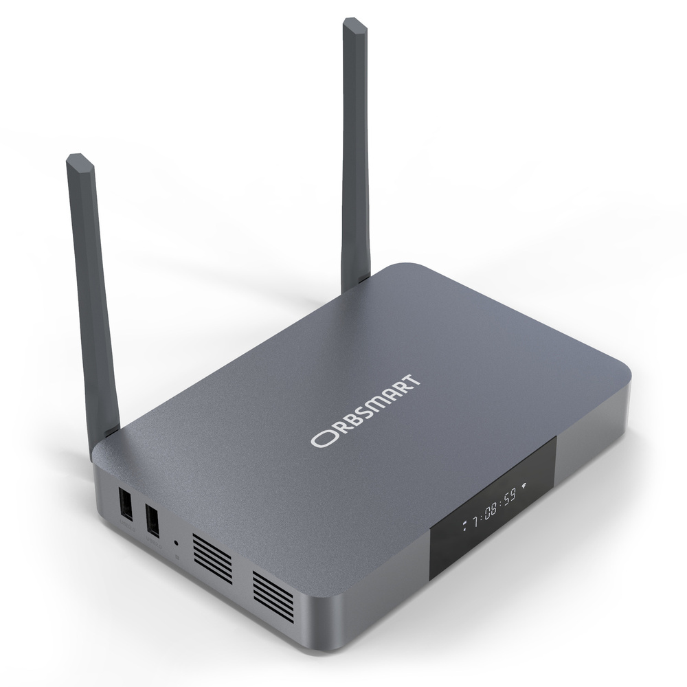 Orbsmart Android Mini-PC R81, Android 9.0, 4K, Blu-Ray-/3D-Unterstützung, HDR10+, mit LED-Display