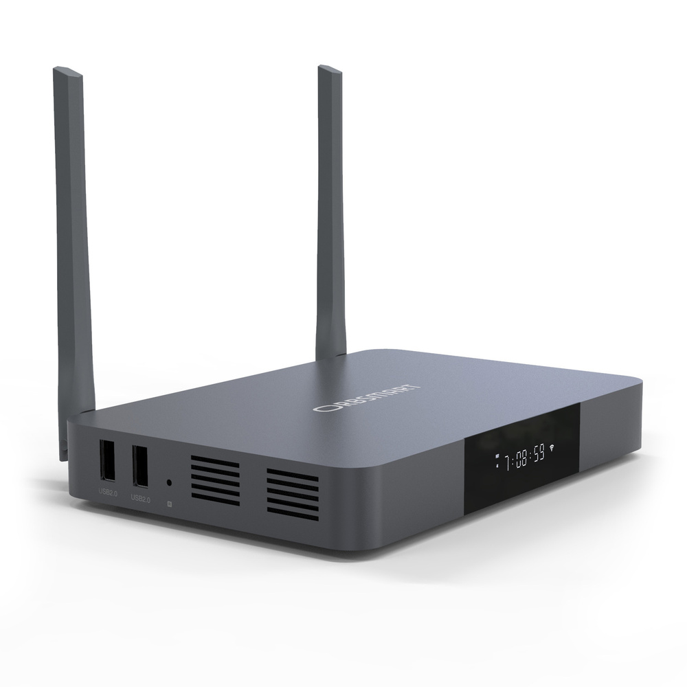 Orbsmart Android Mini-PC R81, Android 9.0, 4K, Blu-Ray-/3D-Unterstützung, HDR10+, mit LED-Display