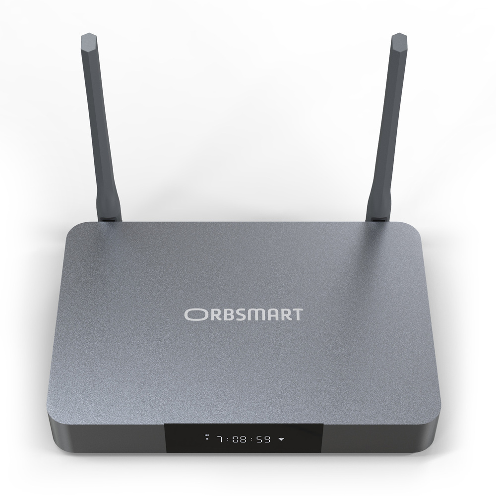 Orbsmart Android Mini-PC R81, Android 9.0, 4K, Blu-Ray-/3D-Unterstützung, HDR10+, mit LED-Display