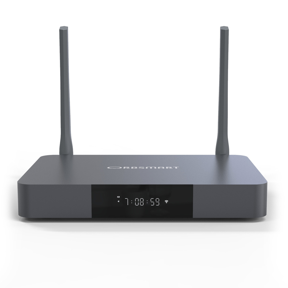 Orbsmart Android Mini-PC R81, Android 9.0, 4K, Blu-Ray-/3D-Unterstützung, HDR10+, mit LED-Display