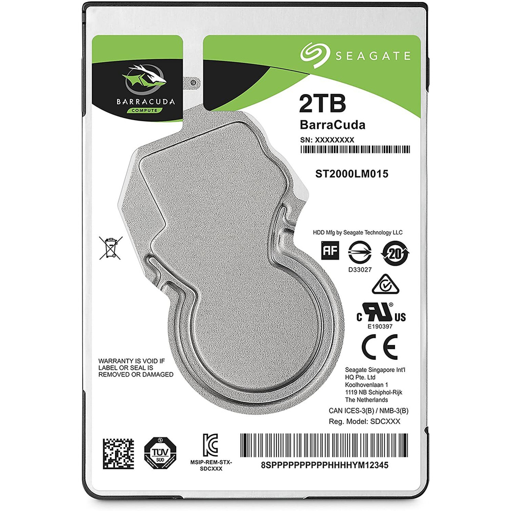 Seagate Interne 2,5"-Festplatte Barracuda ST2000LM015, SATA, 5400 U/min, 2 TB
