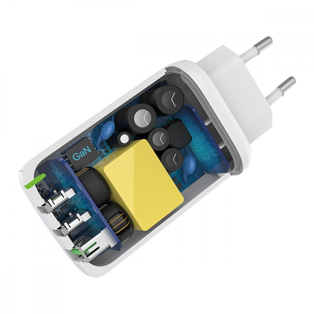 Fontastic USB-Schnell-Reiselader GaNto 65 W, weiß, Fast Charge und Power Delivery