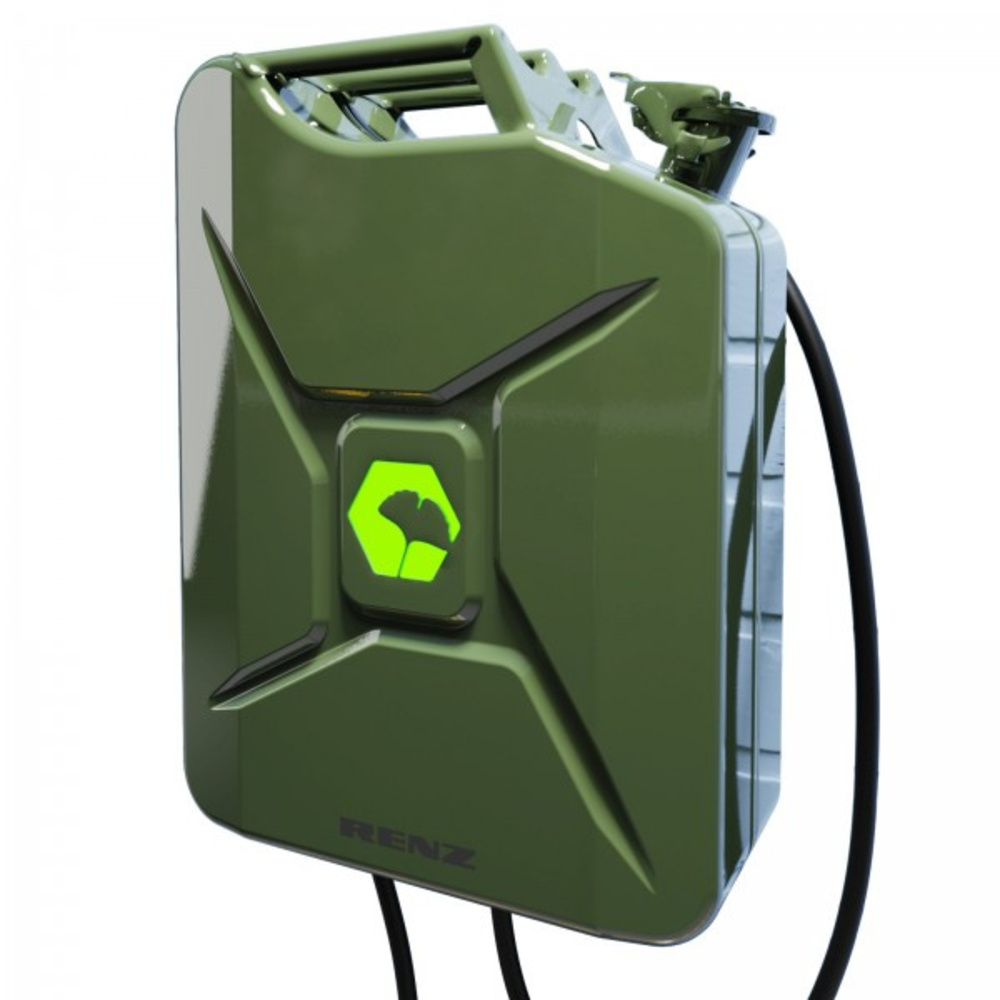 Renz Wallbox POWER2CAR FUEL olive, 3,7 - 11 kW, 5-m-Kabel, förderfähig