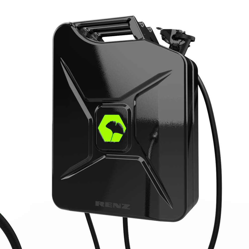 Renz Wallbox POWER2CAR FUEL schwarz, 3,7 - 11 kW,  5-m-Kabel, förderfähig