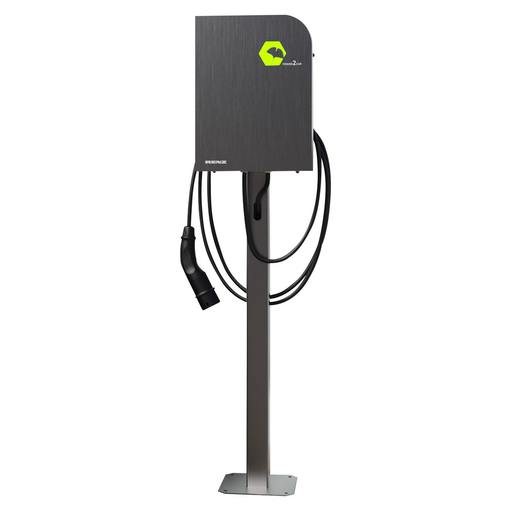 Renz Wallbox POWER2CAR STEEL, 3,7 - 11 kW, 5-m-Kabel, förderfähig