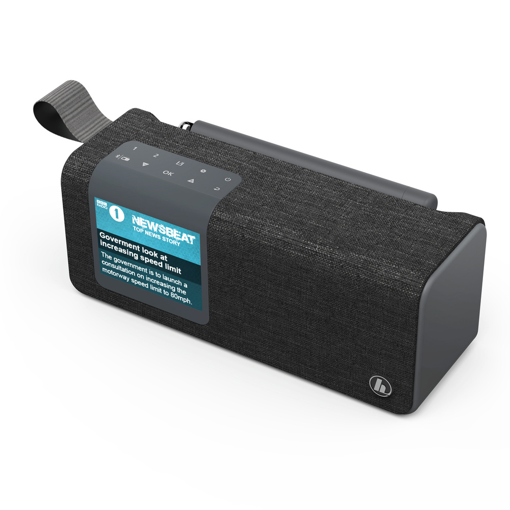 Hama Portables Digitalradio DR200BT BLACK-Edition, UKW/DAB+, Akkubetrieb, Bluetooth-Lautsprecher