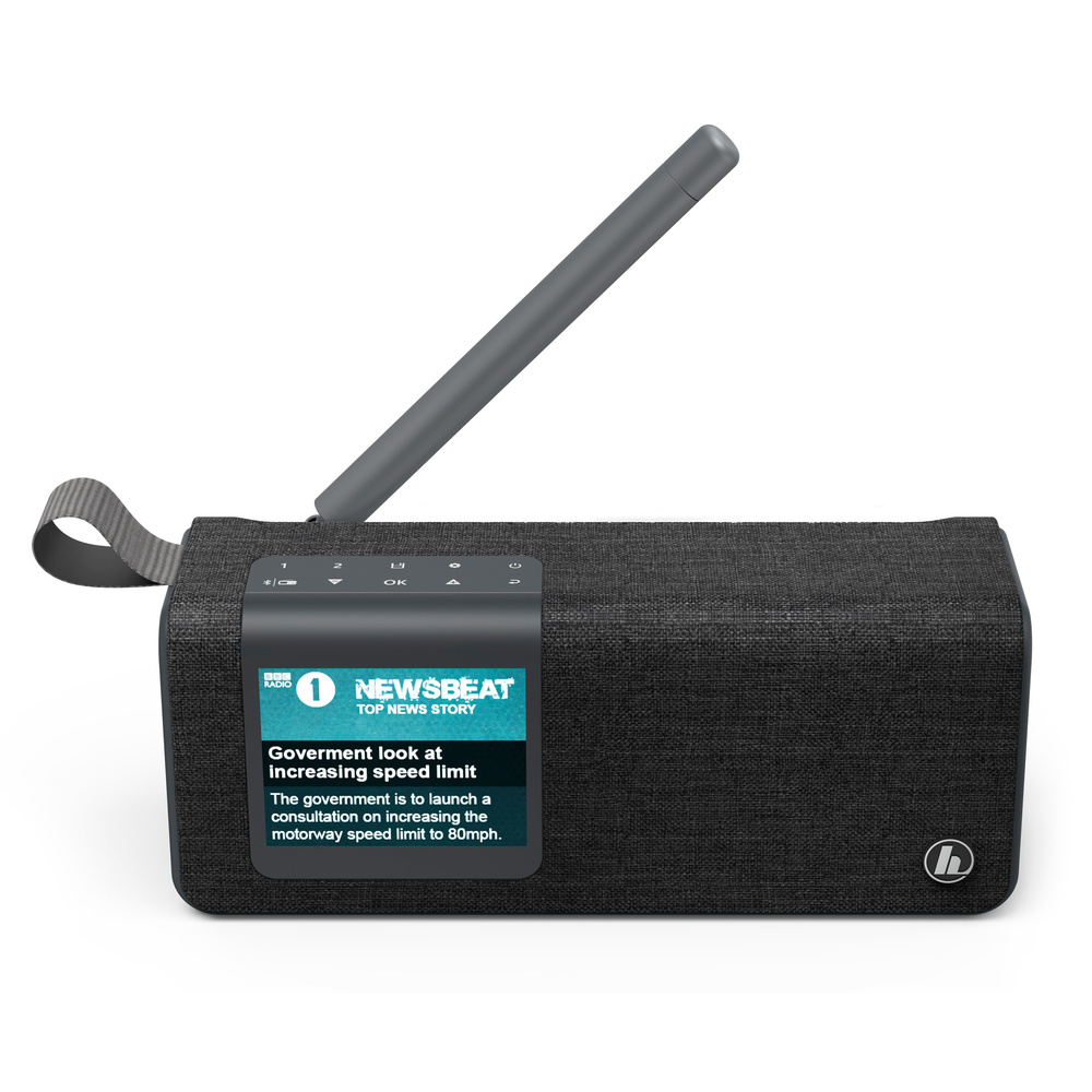 Hama Portables Digitalradio DR200BT BLACK-Edition, UKW/DAB+, Akkubetrieb, Bluetooth-Lautsprecher