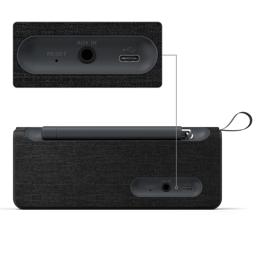 Hama Portables Digitalradio DR200BT BLACK-Edition, UKW/DAB+, Akkubetrieb, Bluetooth-Lautsprecher