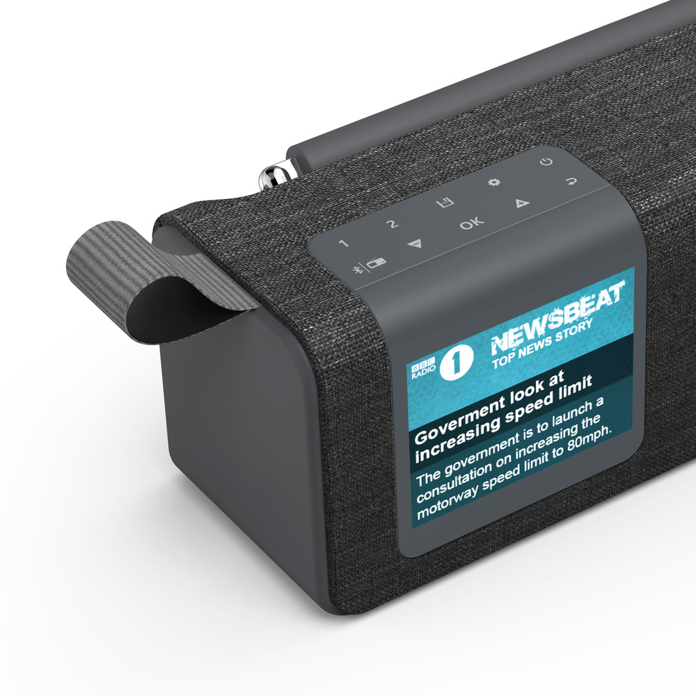 Hama Portables Digitalradio DR200BT BLACK-Edition, UKW/DAB+, Akkubetrieb, Bluetooth-Lautsprecher