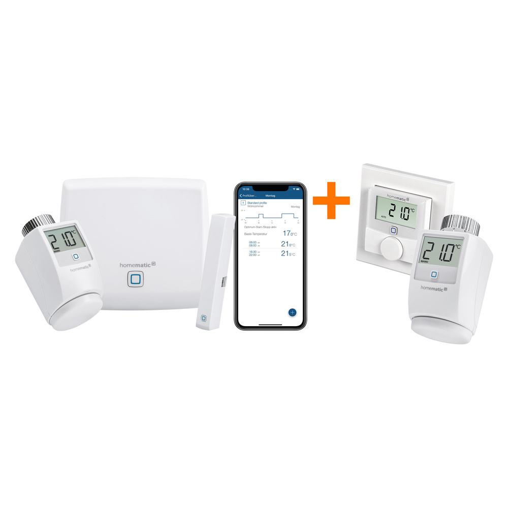 Homematic IP Starter Set Raumklima + Wandthermostat WTH-2 + Heizkörperthermostat eTRV-2