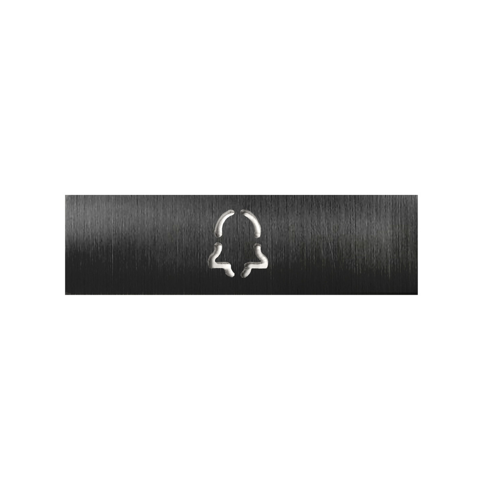 DoorBird Klingelschild mit Glockensymbol, für Türsprechanlagen D21x, Edelstahl, gebürstet, in Titan