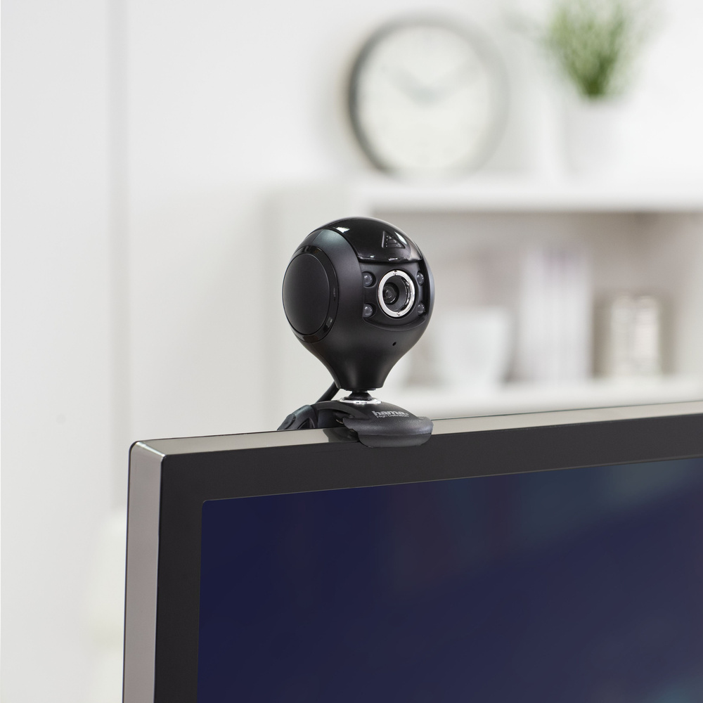 Hama HD-Webcam Spy Protect, mit Kugelgelenk, Kamera-Schutzverdeck, 720p, 30 fps