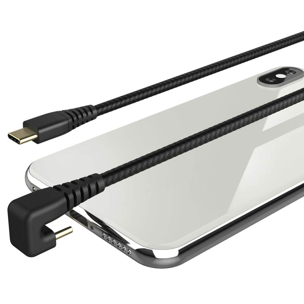 Hama USB-C-Lade-/Datenkabel "Gamer", 180° abgewinkelt, USB 2.0, 1,5 m