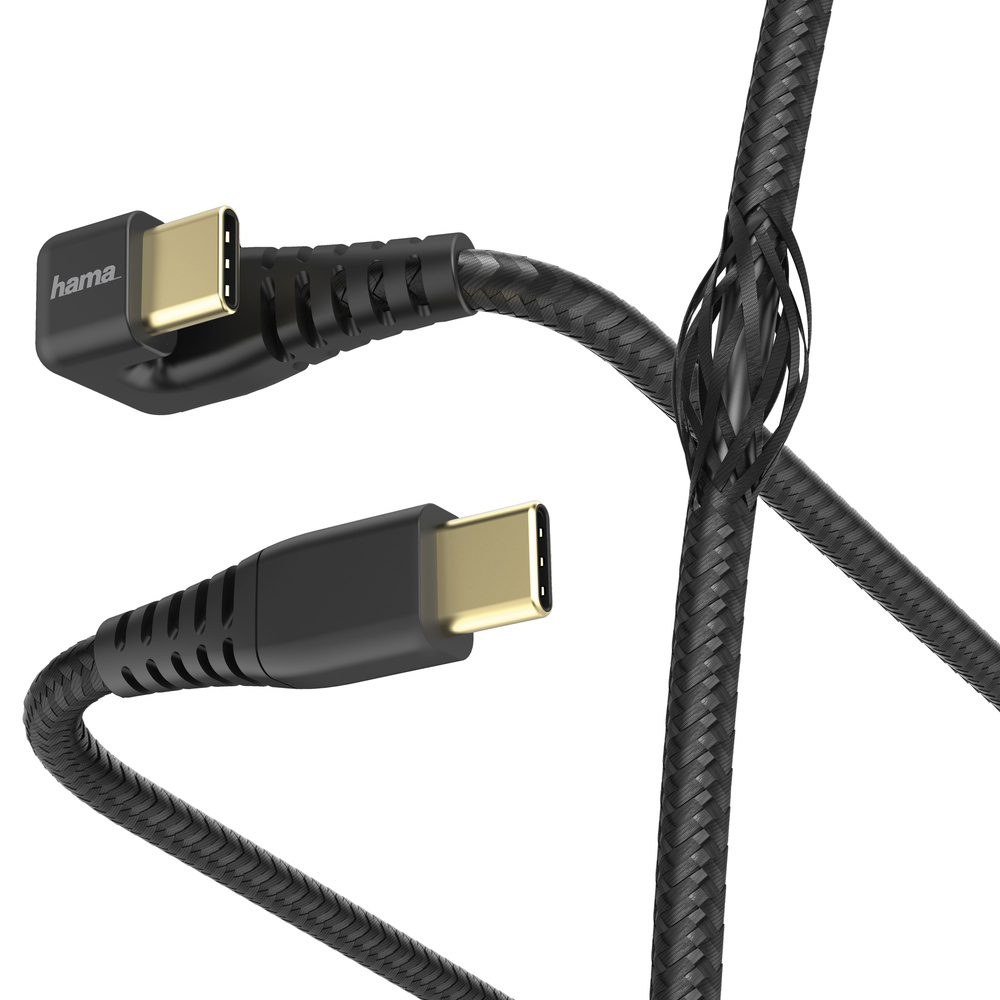 Hama USB-C-Lade-/Datenkabel "Gamer", 180° abgewinkelt, USB 2.0, 1,5 m