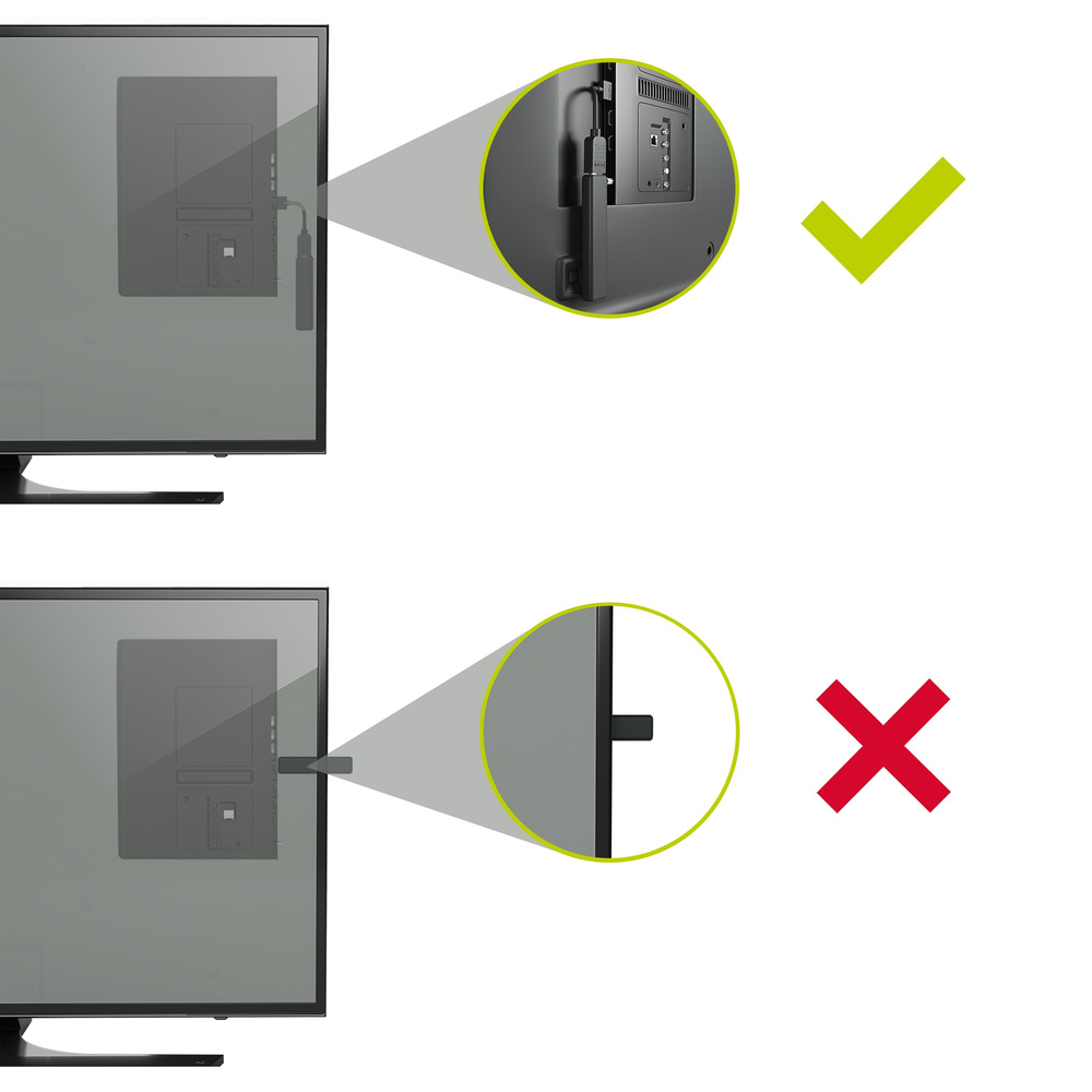 goobay HDMI-2.0-Adapterkabel, HDMI-Stecker (Typ A) auf HDMI-Buchse (Typ A), 10 cm