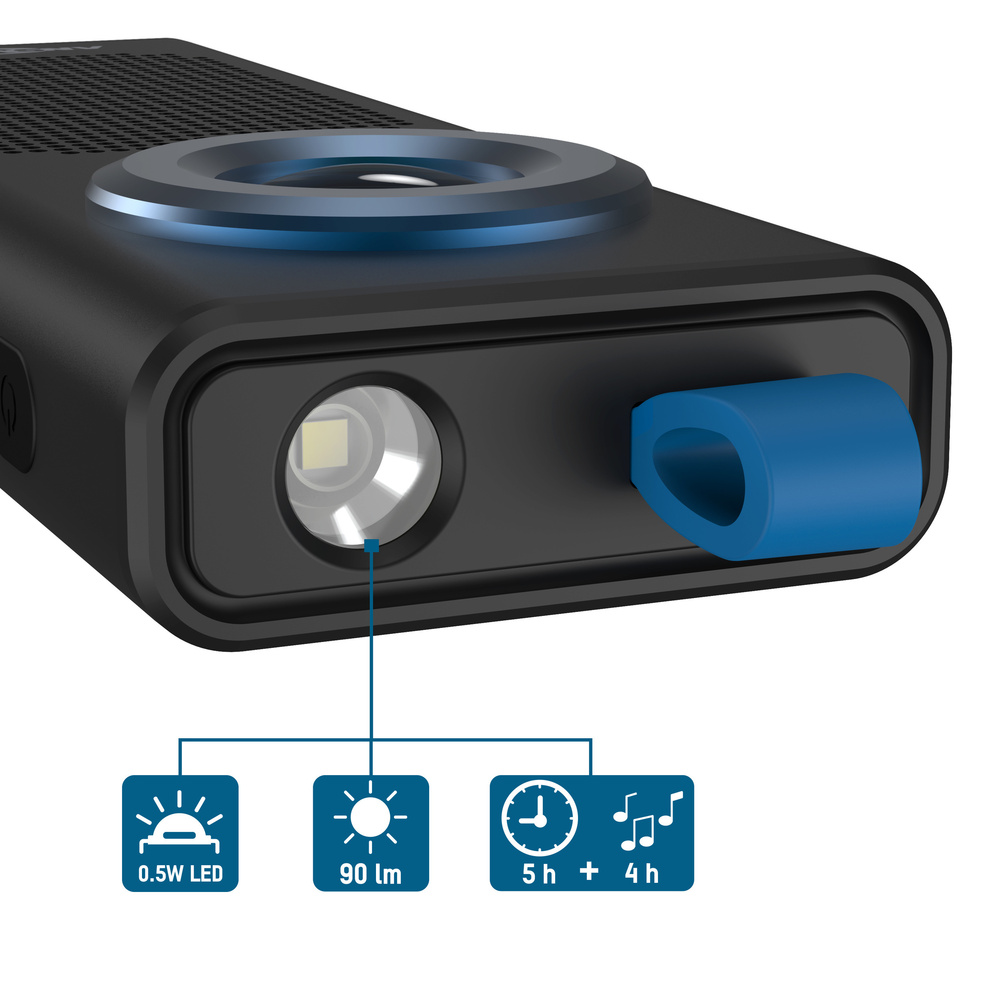 Ansmann LED-Arbeitsleuchte WL500R Sound, integrierter Bluetooth-Lautsprecher, Magnet, Akku
