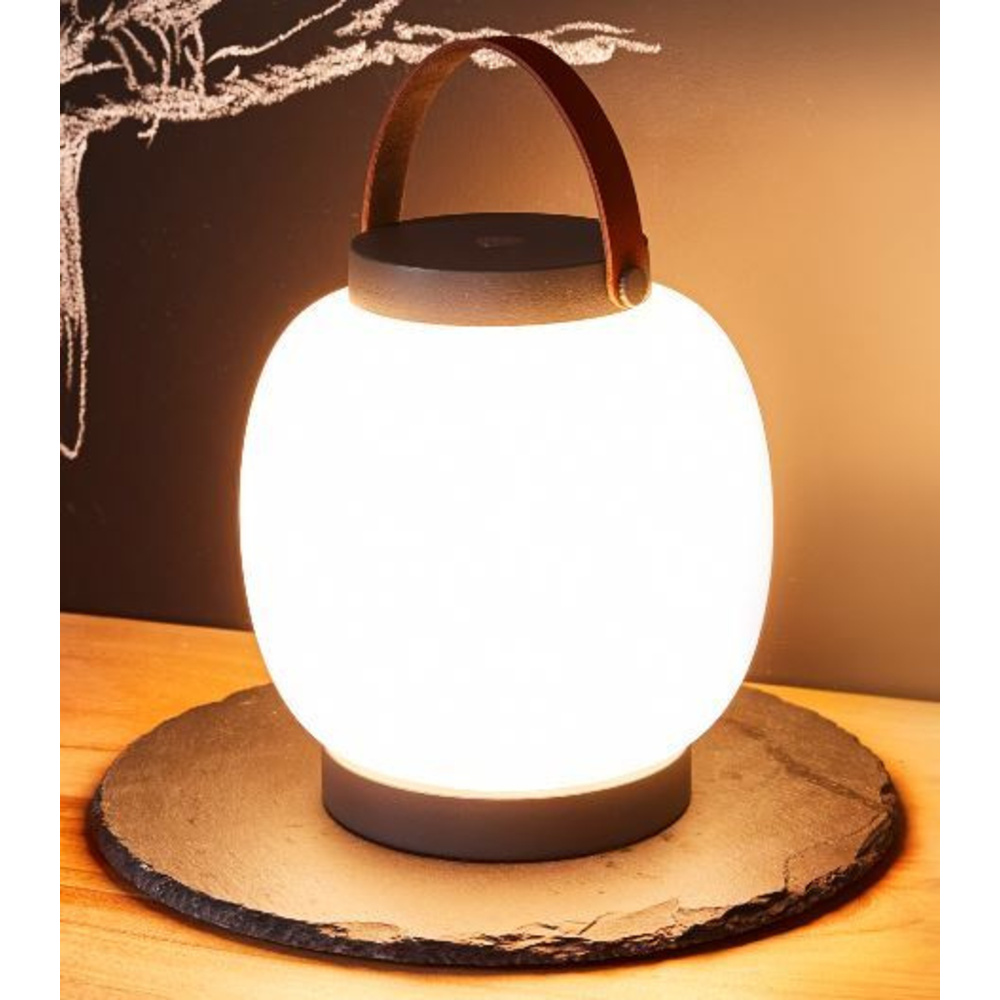HEITRONIC Light2Go Akku-LED-Laterne Tibet, 3-stufig dimmbar, IP54, anthrazit