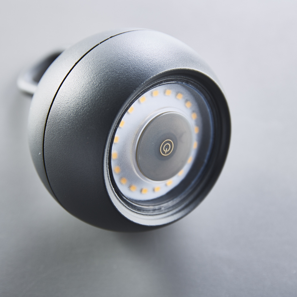 HEITRONIC Light2Go Akku-LED-Tisch-/Hängeleuchte Phera, 3-stufig dimmbar, IP54, anthrazit